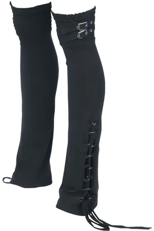 Gothicana Leg Warmers with Lacing and Buckles Knee Socks