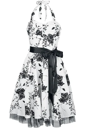 H&R London Floral Long Dress Medium-length dress black