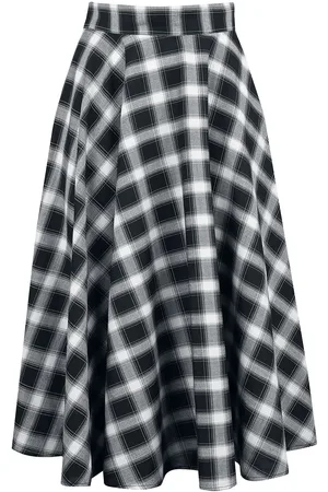Banned Retro Sail Check Flare Skirt Medium-length skirt