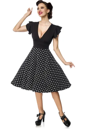 Belsira Elegant retro dress Medium-length dress white
