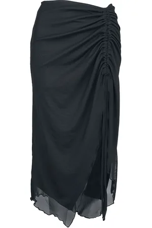 Banned Retro Umbra ruched mesh skirt Medium-length skirt