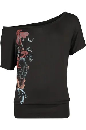 Full Volume T-shirt with mushrooms, skull and butterflies T-Shirt