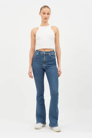 Dr Denim Moxy Flare Cape Mid Plain Jeans