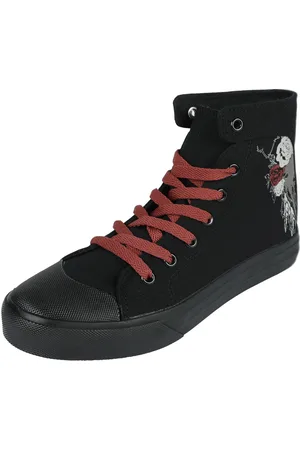 EMP Trainers with Rose and Skull Print Sneakers High