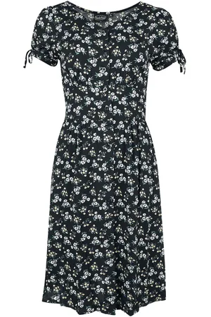 Voodoo Vixen Ditsy Floral Tie Sleeve Dress Medium-length dress