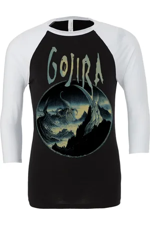 Gojira Sea Creature Raglan Long-sleeve Shirt white