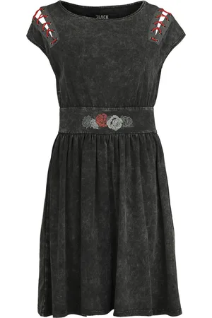 EMP Cut Out Dress with Roses Medium-length dress
