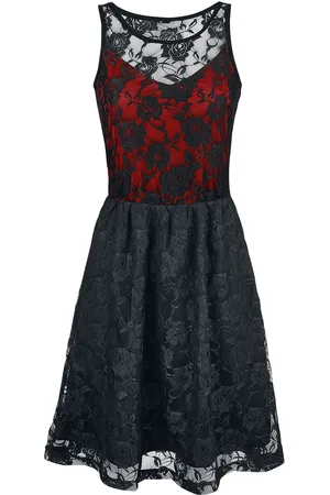 Gothicana Lady Jane Medium-length dress red