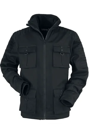 Gothicana Winter jacket with flap pockets decorative seams Winter Jacket