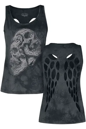Rock Rebel Top with Front Print and Cut-Outs at the Back Top