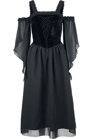 Gothicana Dress with Embroidery and Lace Long dress