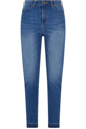 Urban classics Ladies Skinny High Waist Open Hem Jeans Jeans