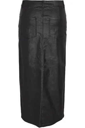 Noisy May NMKath NW slit long skirt coated BL NOOS Medium-length skirt