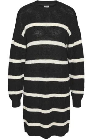 Noisy May NMMaysa L/S O-Neck Knit Dress NOOS Medium-length dress white