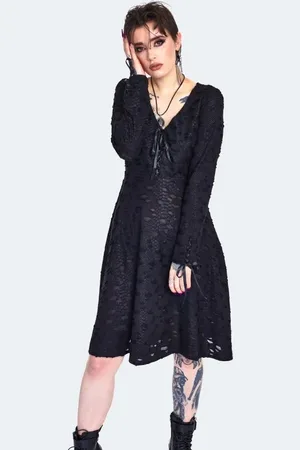 Jawbreaker Venom Print Distressed Skater Dress Short dress