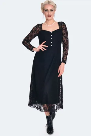 Voodoo Vixen Vintage Style Lace Midi Dress Medium-length dress