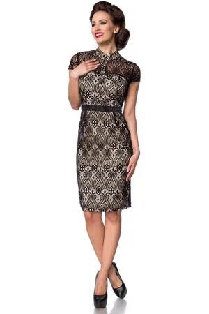 Belsira Lace Dress Medium-length dress beige