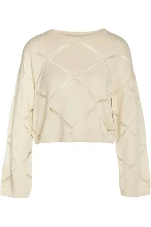 Noisy May NMJUNE L/S O-NECK CROP KNIT NOOS Sweatshirt