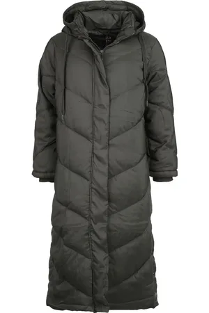 QED London Chevron midi quilted coat Coats