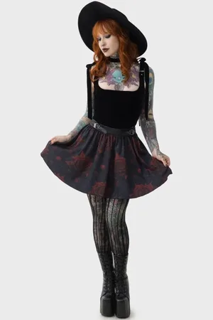 Killstar Blood Rose Skirt Short skirt red