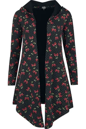 Rock Rebel Cardigan with skull cherries all-over print Cardigan