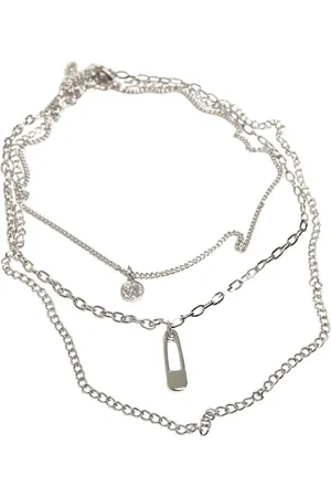 Urban classics Safety Pin Layering Necklace Necklace coloured