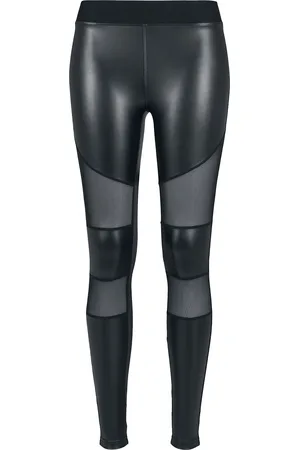 Urban classics Ladies Tech Mesh Faux Leather Leggings Leggings