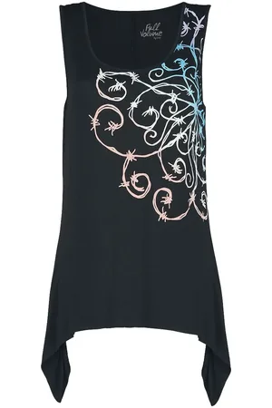 Full Volume Top with Mandala Barbed Wire Print Top