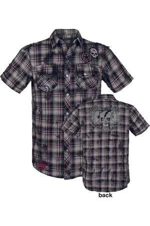 Rock Rebel Right Now Short-sleeved Shirt grey white