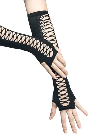 Pamela Mann Lace-up sleeve glove Arm warmers