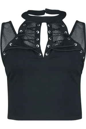 Banned Retro Chalice Mesh And Laced Top Top