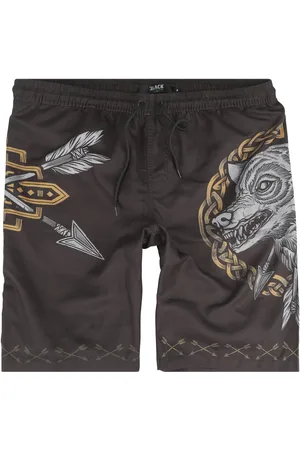 EMP Swim Shorts With Arrow and Wolf Print Swim Shorts