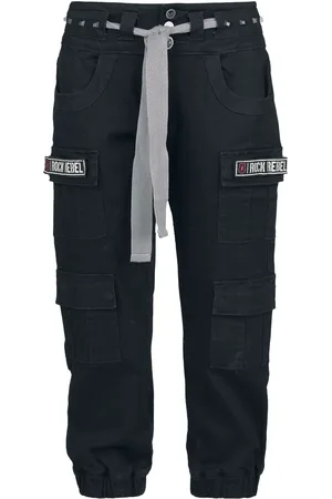 Rock Rebel Cargo trousers with studs and patches Cloth Trousers