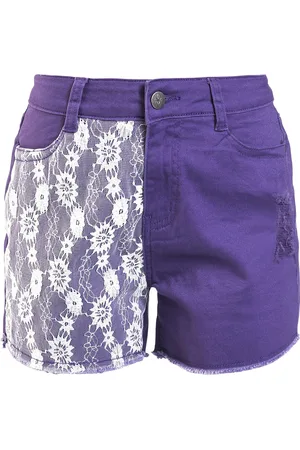Gothicana Shorts with Lace Trim Hot Pants