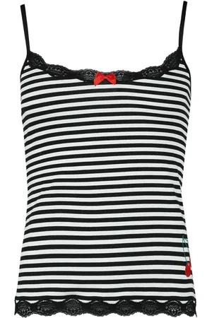 Pussy Deluxe Stripey Classic Top Top white