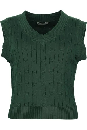 Banned Retro Olive Waistcoat Top