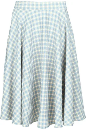 Banned Retro Cary Checked Skirt Medium-length skirt white