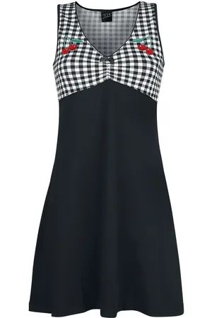Pussy Deluxe Vichy Cherry Dress Medium-length dress white