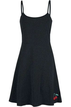 Pussy Deluxe Dotties Cherry Dress Medium-length dress white