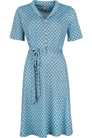Banned Retro Ellen Spot Dress Medium-length dress white