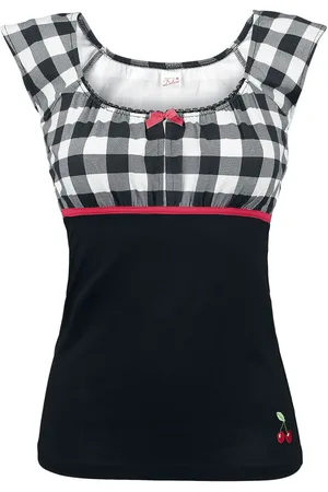 Pussy Deluxe Evie Shirt Plaid T-Shirt white