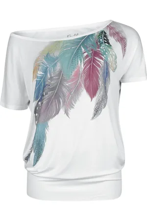 Full Volume T-shirt with Feathers front print T-Shirt