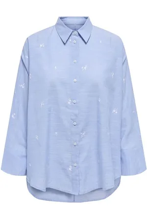 ONLY ONLREGINA GRACE L/S EMB. SHIRT OX WVN Longsleeve
