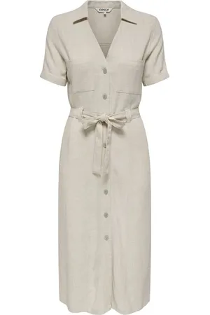 ONLY ONLSIESTA SS LIN BL SHIRT DRESS PNT NOOS Medium-length dress