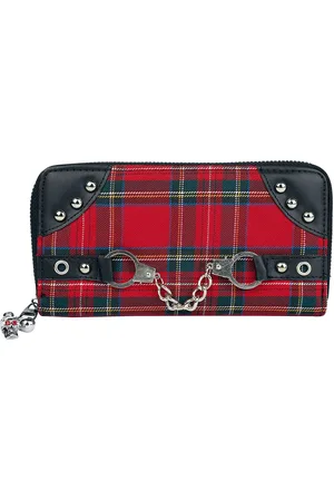 Banned Retro Red Tartan Wallet Wallet red