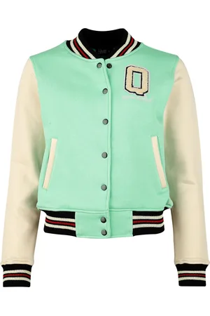Queen Kerosin Vintage Love Varsity Jacket green
