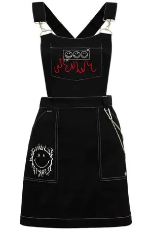 Hell Bunny X Smiley Originals Dylan Pinafore Dress Short dress