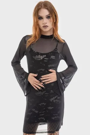 Killstar The Lost Boys - Sheer Vamp Dress Short dress white