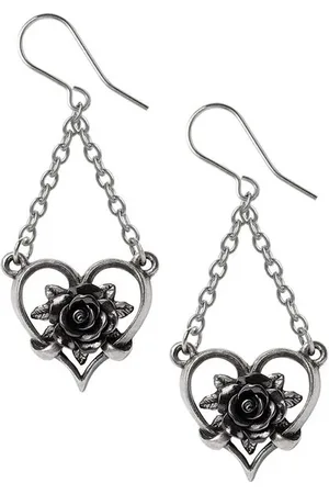 Alchemy Heart of Blackness Earrings silver