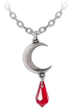 Alchemy Tears of the Moon Necklace red